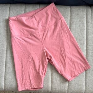 MPG Pink Bike Shorts High-Waisted Stretchy